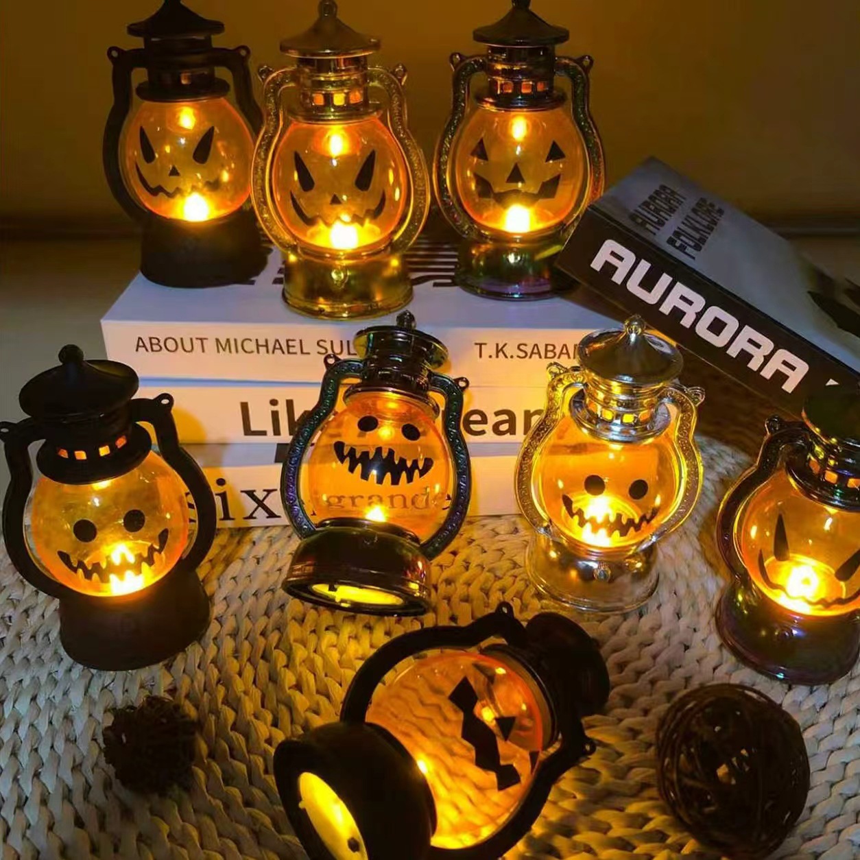Cross-border Halloween pumpkin lantern decoration, children's por