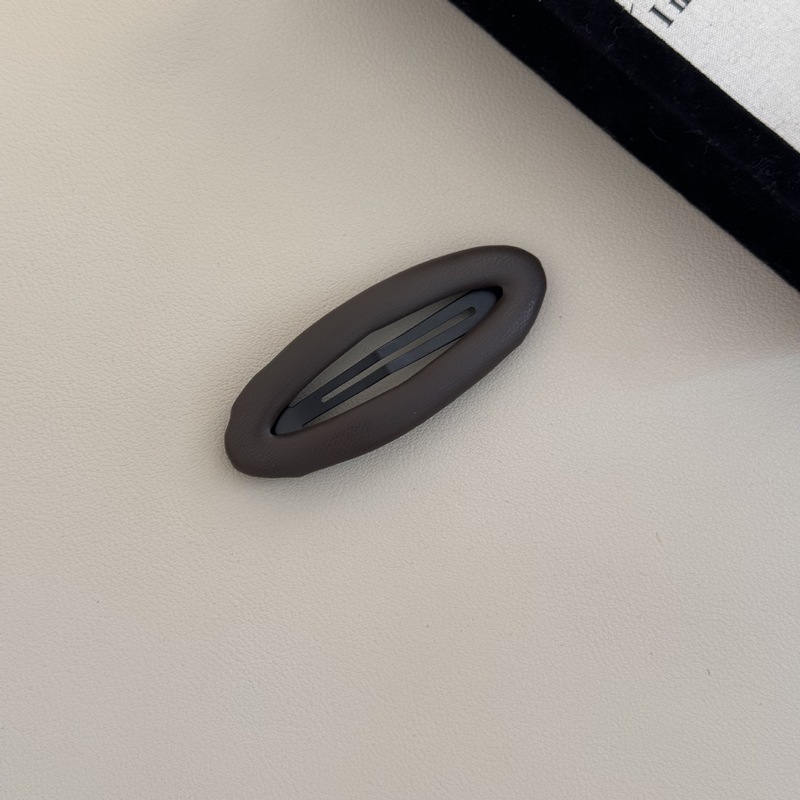 韩版高级感三角形仿皮布艺发夹碎发边夹侧夹刘海夹简约百搭BB夹子|undefined