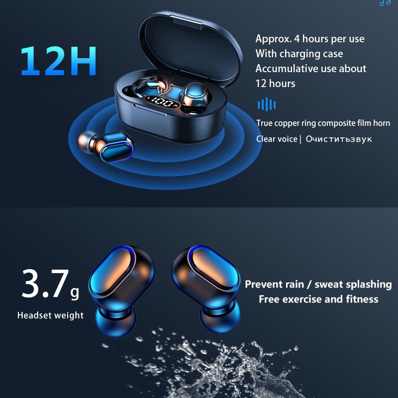 E7S auriculares Bluetooth mini TWS Real Wireless 5,0 Bluetooth en la oreja macaron A7S tapones para los oídos suministro directo de fábrica