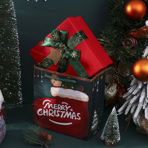 Christmas gift box scarf socks red sky and earth cover Christmas gift box Apple Christmas gift box