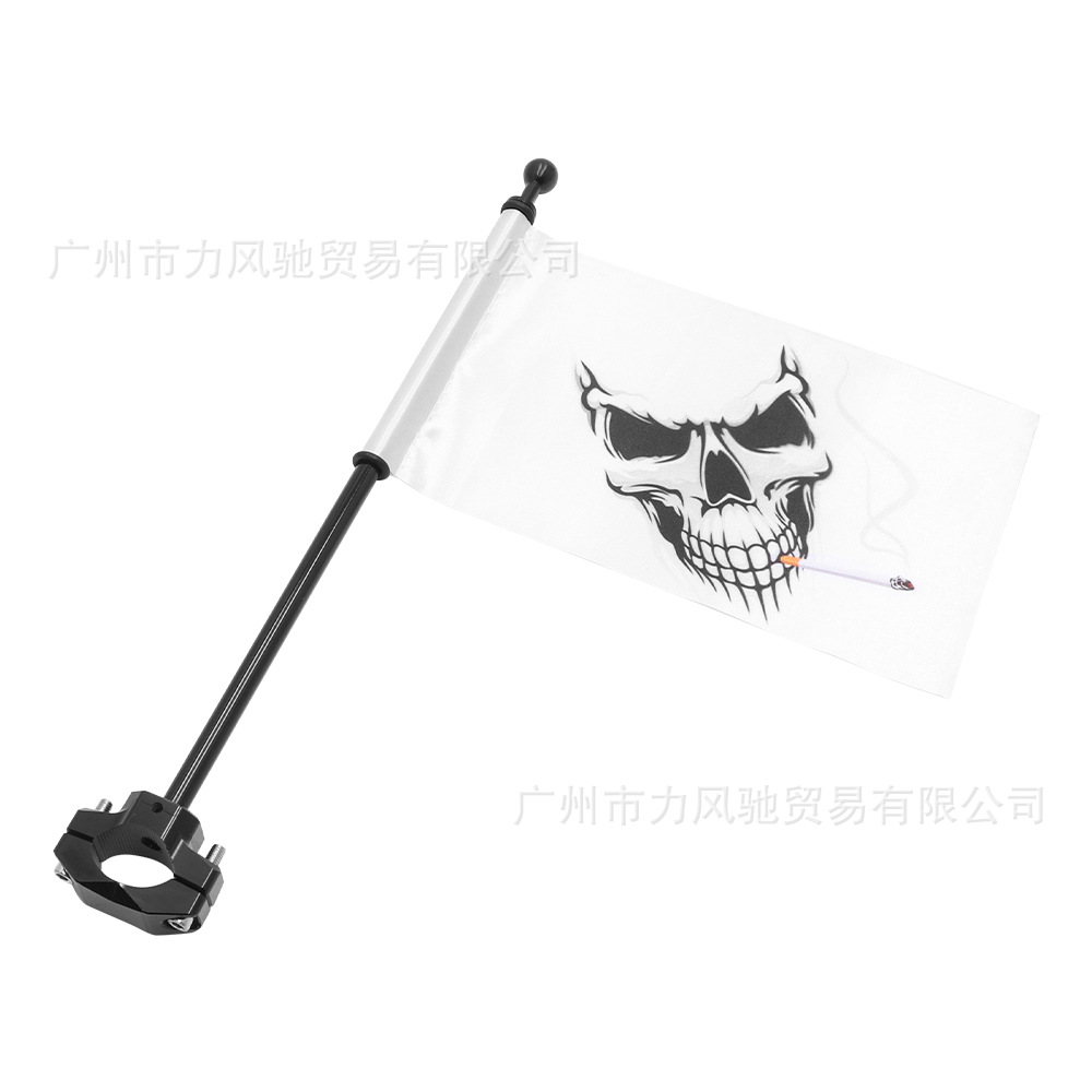 es aplicable a ese poste de bandera de la motocicleta, poste de bandera montado en el vehículo, soporte de caja trasera modificado para motocicleta de todoterreno, poste de bandera de la motocicleta
