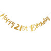 Birthday party Happy Birthday pulls flag, rose golden black gold, 18 40 50 70 birthday banner