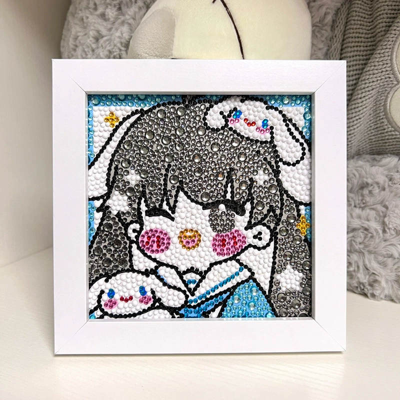 diamond painting (yumui) 15×15 cm diy full drill kit, kids festival gift, framed option