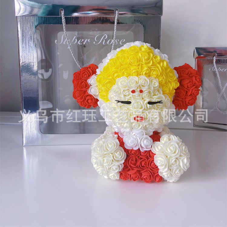 2022 Christmas New Bubble Mart Eternal Flower Finished Ornaments for Girlfriend's Birthday New Year Creative Gift