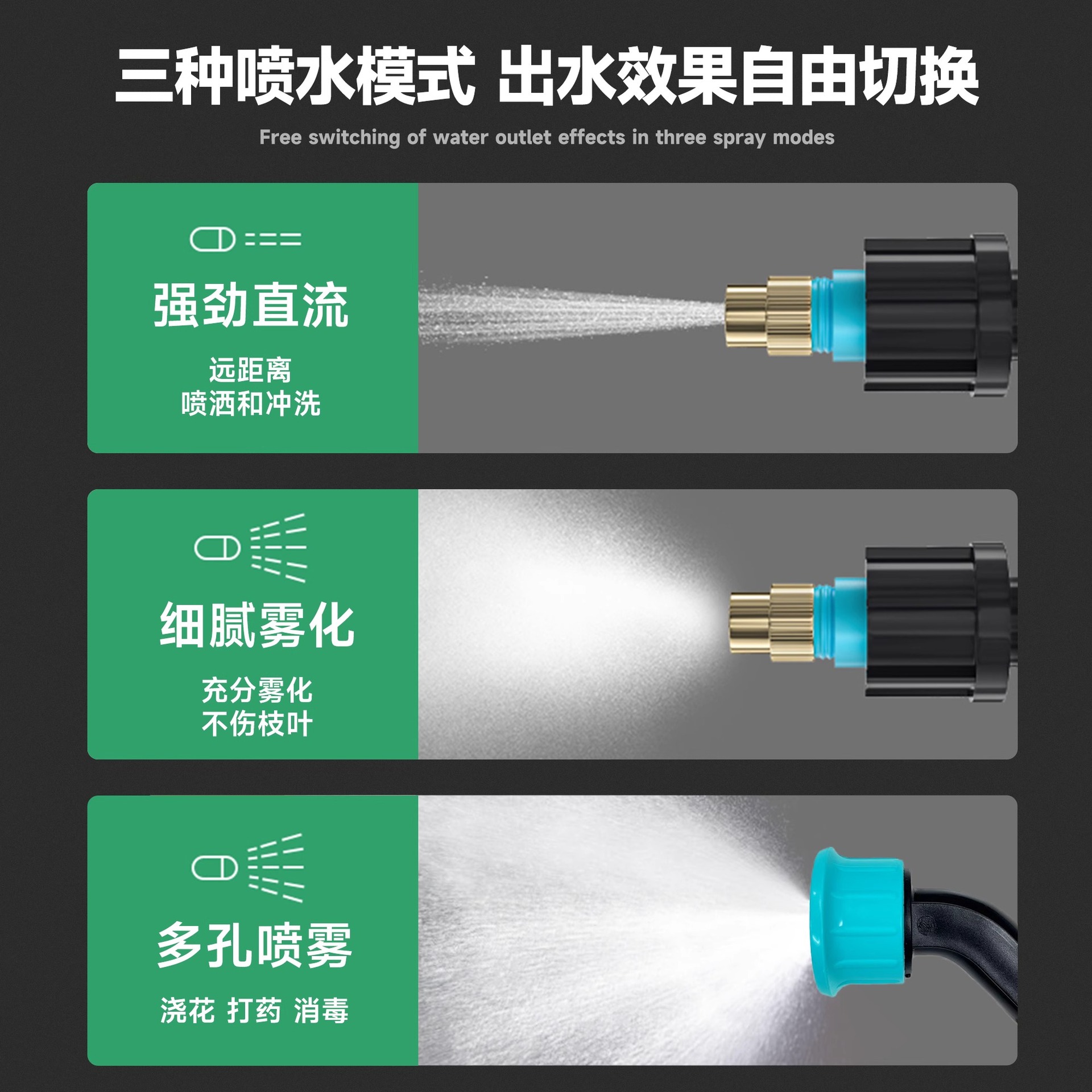 꽃에 물주기, 살충제 살포 및 비료 분무기, 휴대용 가정용 고압 소독 자동 물총 용 정원 전기 분무기
