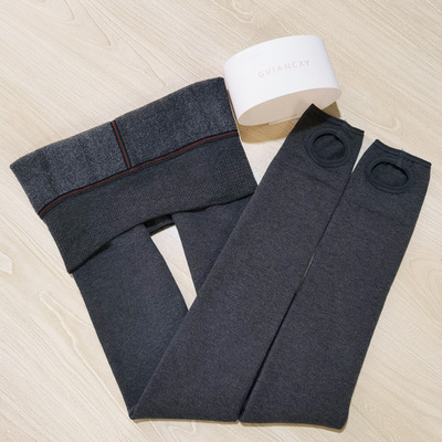 New version of Ji Fan 1900D Flat Cashmere Leggings Smooth stripe Skin-friendly Show thin Primer Pantyhose