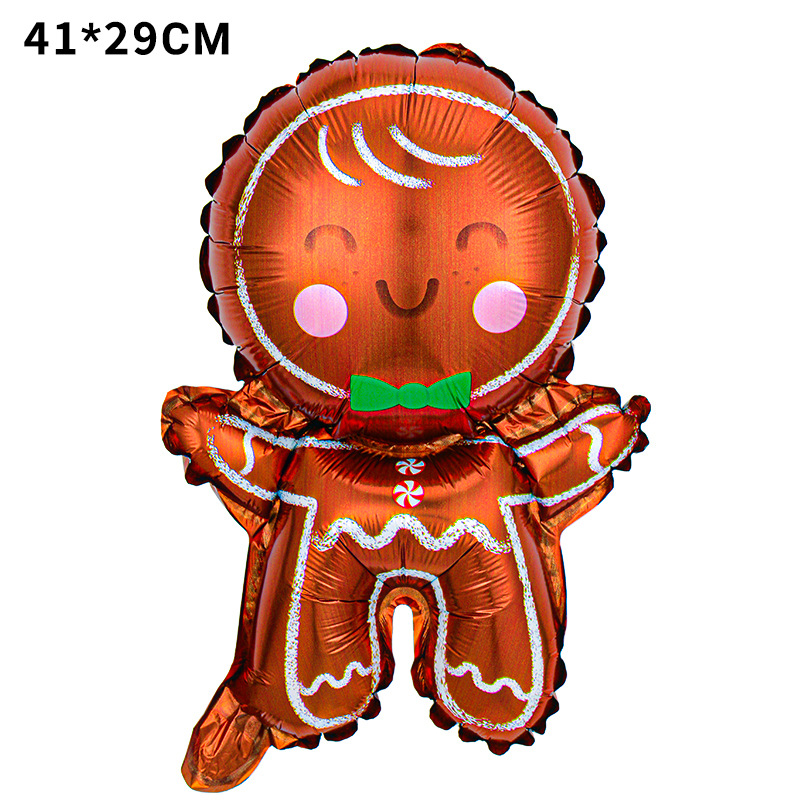 Mini dibujos animados Navidad globo de forma especial decoración de fiesta de Navidad dibujos animados Navidad película de aluminio globo suministros de empuje