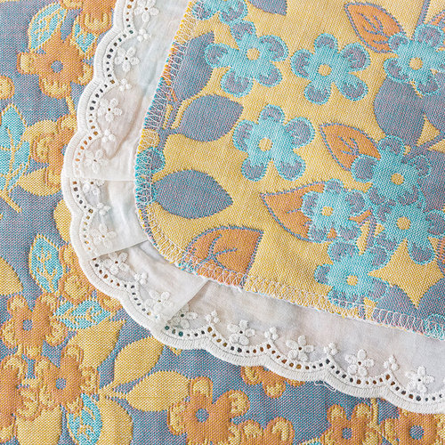 A pair of pure cotton pillow covers, pure cotton gauze couple pillow covers, adult oversized lace single pillow cover