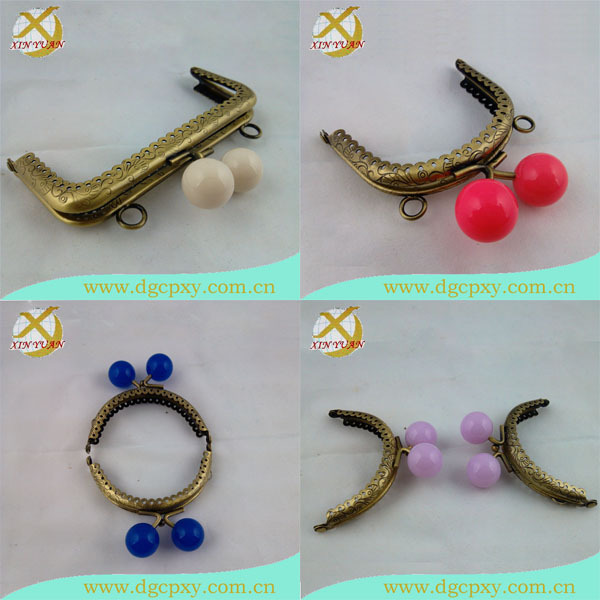 供应生产五金配件零钱包扣夹，银包口金，手袋针孔夹，带孔架糖果