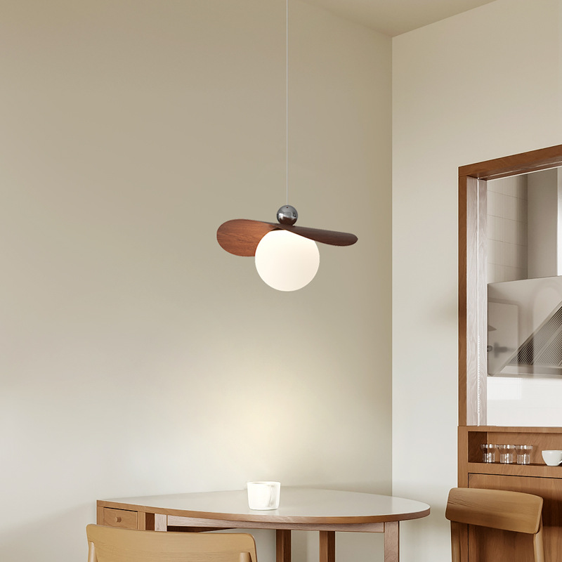 Lámpara de comedor desmontable, mesa de comedor de estilo cremoso, estilo antiguo francés, rockero creativo simple, candelabro de nogal