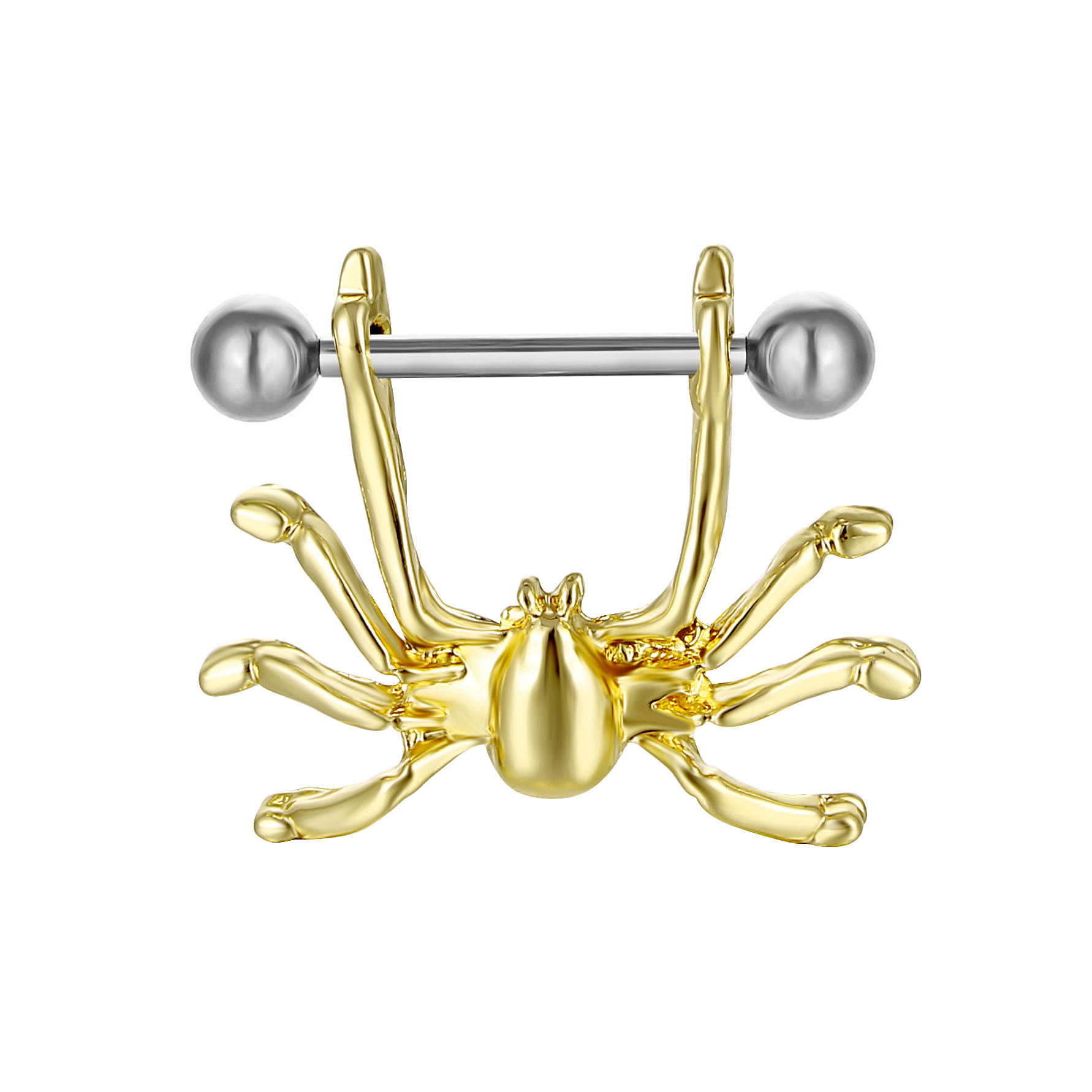 Fashion body piercing jewelry medical spider alloy nipple ring