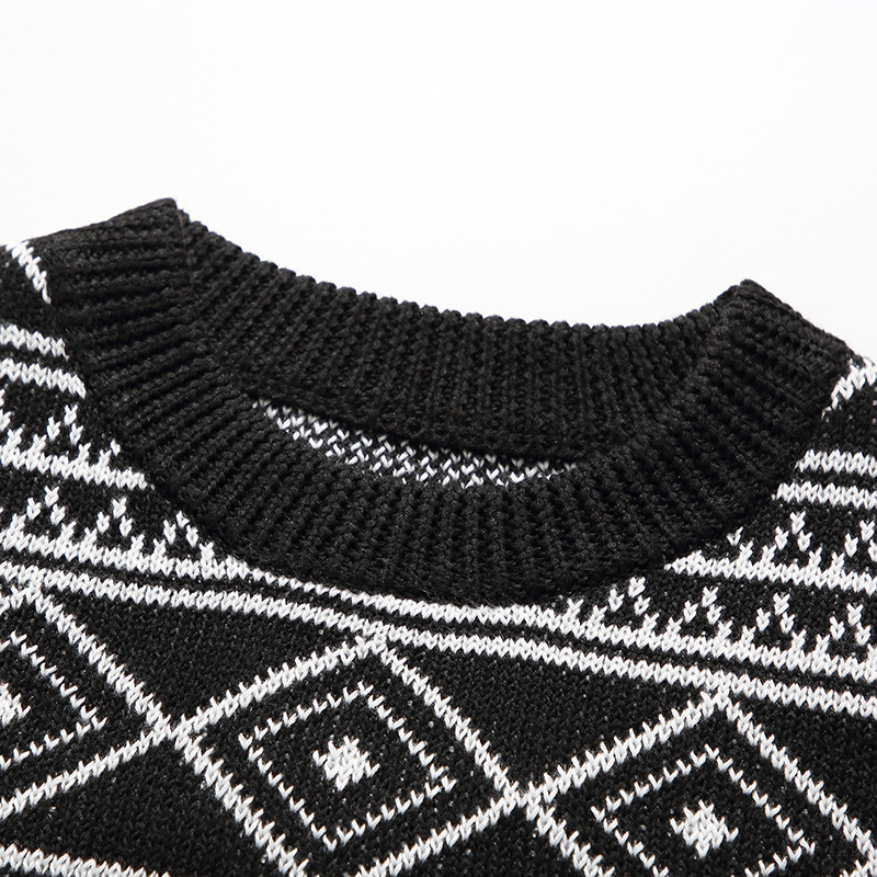 Herrenbekleidung Pullover für Männer im Winter, die diesjährigen neuen Strickpullover für Männer, lockere und lässige Winterpullover für Teenager_voghion.com