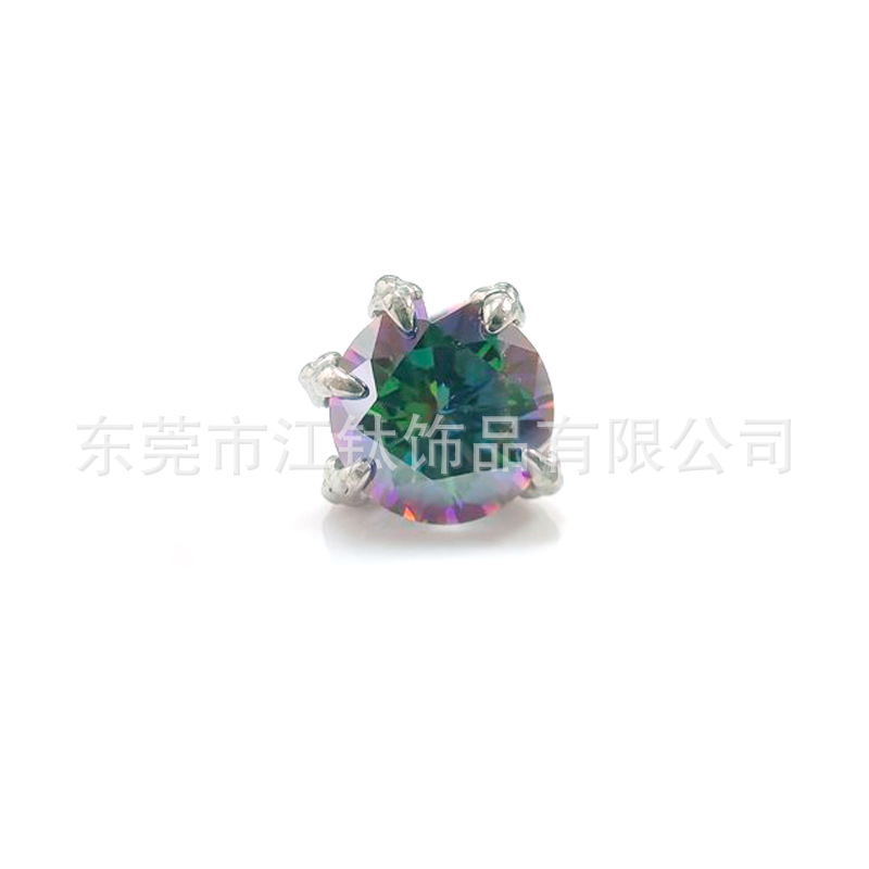Titanium Dragon Claw Ear Nail - Five Claw Zircon G23 ASTM F136 Ear Piercing Jewelry Stud for Cartilage Ear Bone Lip detail image 15