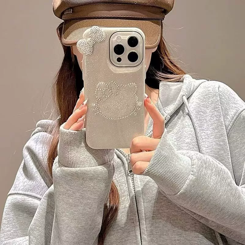 Самоклеящийся чехол для телефона с бантом, совместимый с Apple/Huawei/Xiaomi, высококачественный стиль