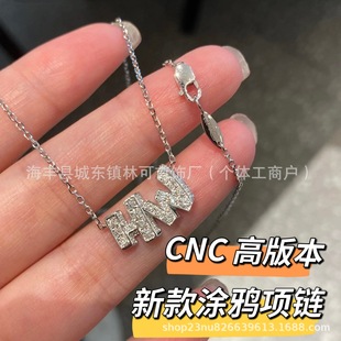 �߰汾H.W����Graffiti��ĸ�T�f�M�Ů��S925�y�18k�׽��i���
