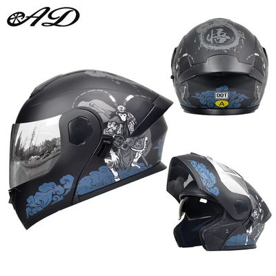 Motosiklet kaskı (dəbilqə) – Certified Motorcycle Helmet for Men, Full-Face - dot3c-wukong-silver-plated-mirror-high-definition-mirror-m-size-55-56cm