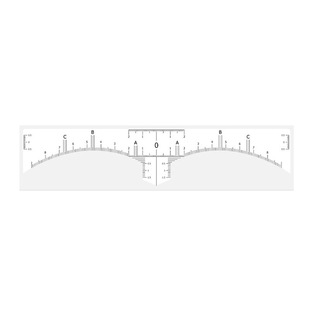 1 Roll 50Pcs Disposable Eyebrow Ruler Sticker Adhesive Sticker