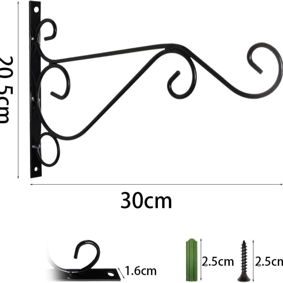 Hook artesanía de hierro forjado canasta de flores al aire libre gancho percha