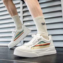 ins男鞋潮流青年嘻哈街舞鞋韩版矮个子高底休闲帆布鞋增高滑板鞋