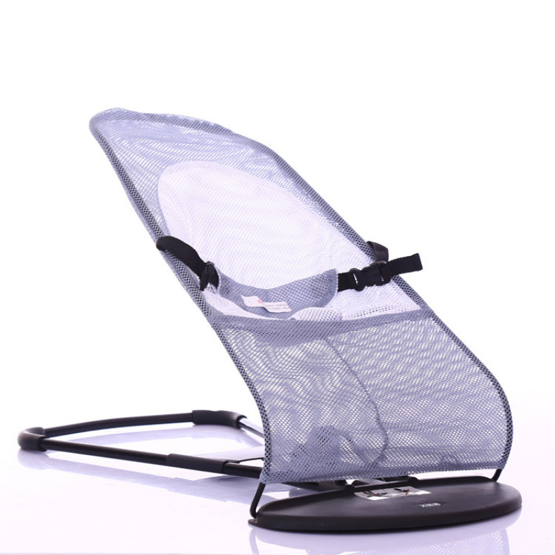 Baby Soothing Chair, Foldable Summer Single-Mesh Baby Rocking Chair, Children's Cradle, Baby Recliner