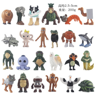 Cross-Border New Product 3.5-5.5cm Shan Hai Jing 24 Models Figurine Ornaments Wooden Stick Figure Bagged 200g