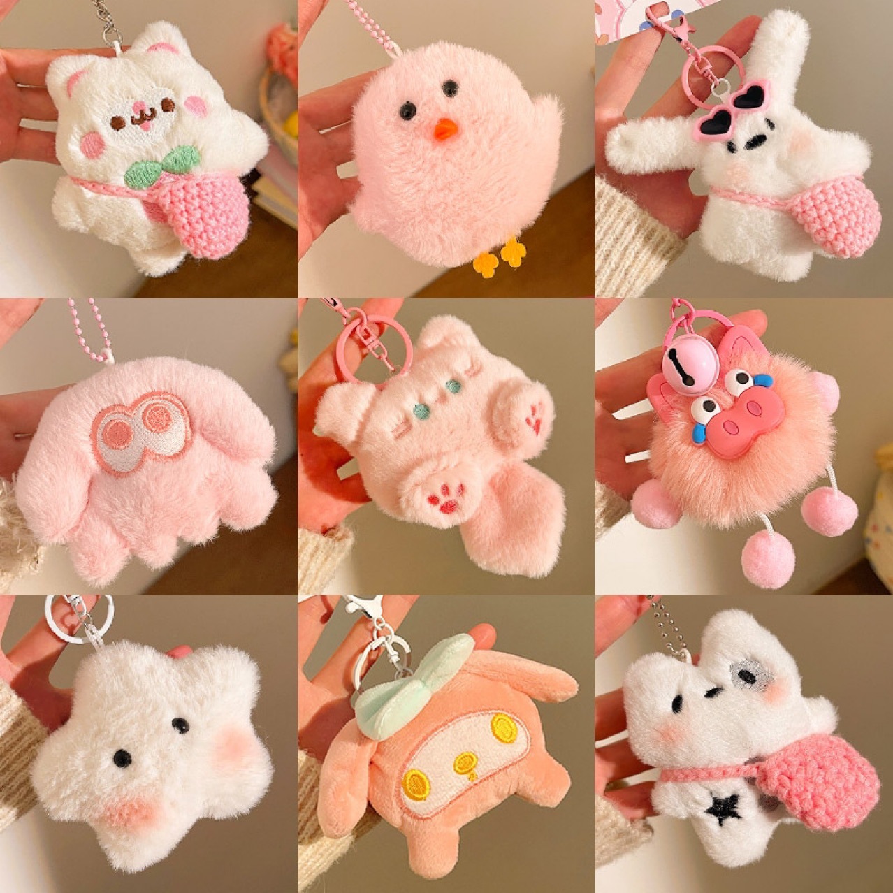 small gift for activity stall cute plush doll pendant animal doll backpack decoration key chain accessories hot sale