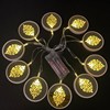 Cross -border festivals decorative LED moon leaf -shaped light strings acrylic home