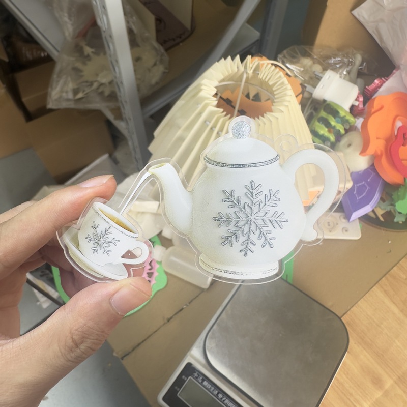 Christmas Teapot Ornament跨境茶壶圣诞节装饰品圣诞树装饰挂饰|undefined