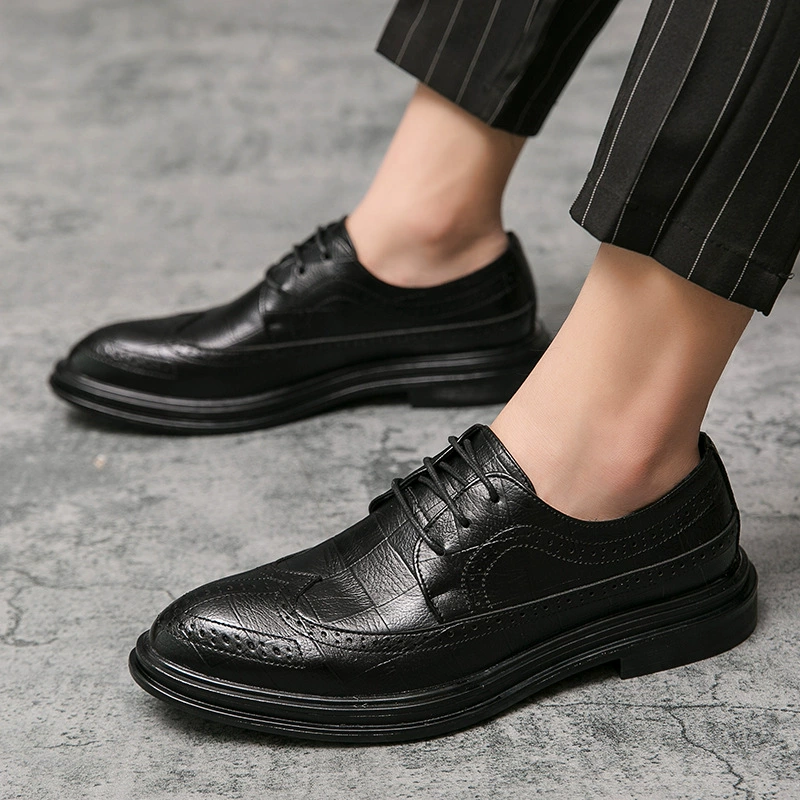 Трансграничная британская кожаная обувь больших размеров, Мужская Весна и осень 2022, новая деловая кожаная обувь в Корейском стиле, мужская повседневная обувь, свадебная обувь, мужская обувь
