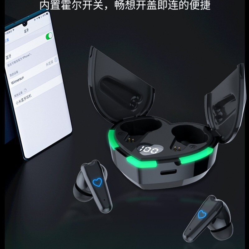 Cross-border hot-selling Bluetooth headset TWS wireless headset with charging bin for ear digital display wireless headset in-ear private model