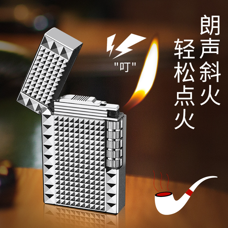 New Langsheng Steel Sound Side Sliding Grinding Wheel Inflatable Oblique Fire Lighter Factory Direct Sales Cross-Border Supply Wholesale New Langsheng Steel Sound Side Sliding Grinding Wheel Inflatable Oblique Fire Lighter Factory Direct Sales Cross-Border Supply Wholesale