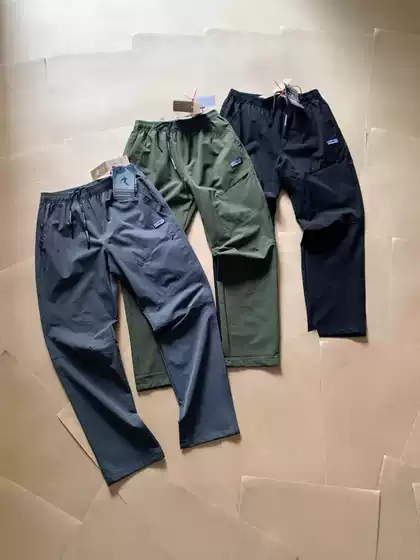 Cross-Border Bata Pata Men's Multi-Pocket Long Water-Repellent Lightweight Quick-Dry Woven Cuffed Casual Outdoor Pants