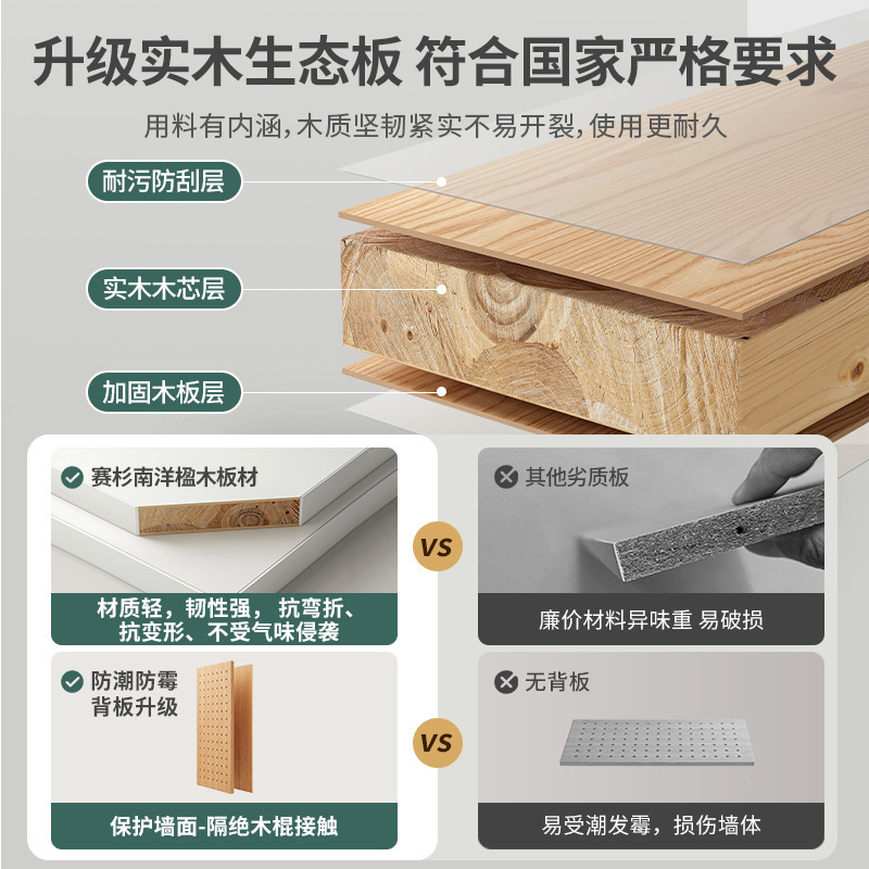 Estante de almacenamiento de tablero de agujero Estante de almacenamiento de pared Estante de exhibición de tablero de mensajes de pared Estante decorativo de colocación de fotos