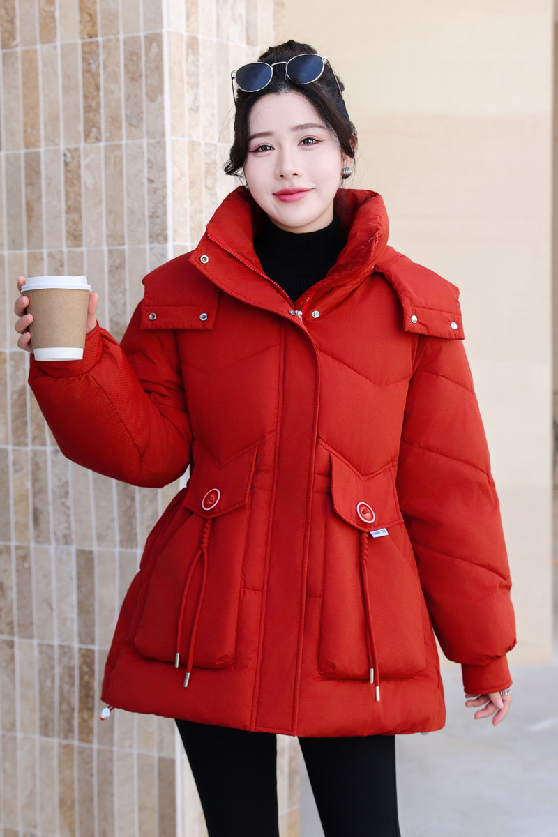 Algodón para mujeres 2024 nueva chaqueta de algodón de moda de invierno ropa de algodón larga y gruesa chaqueta de algodón para mujeres image 9