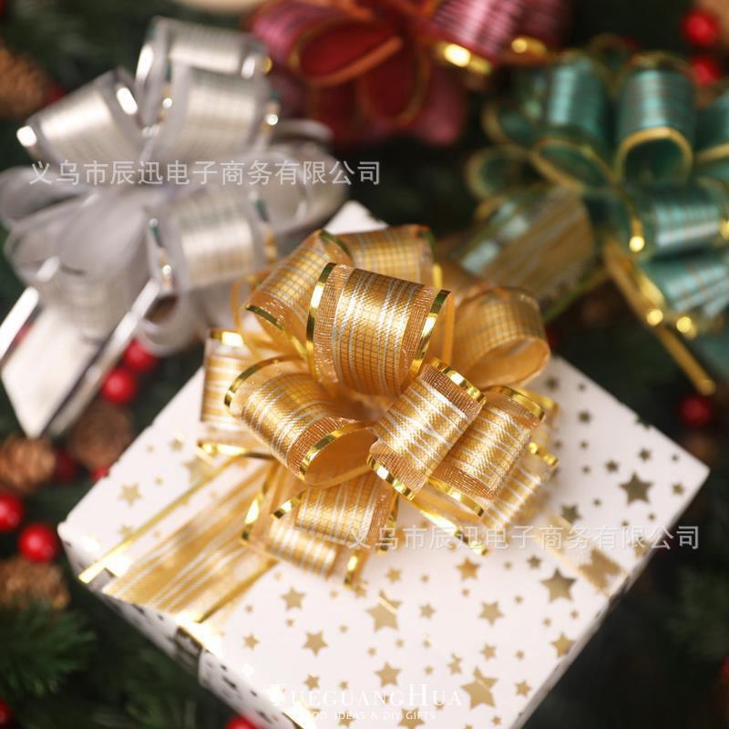 クロスボーダー速売通大型樹紋立体球花クリスマスプレゼント包装樹皮拉花リボンメーカー卸売り|undefined