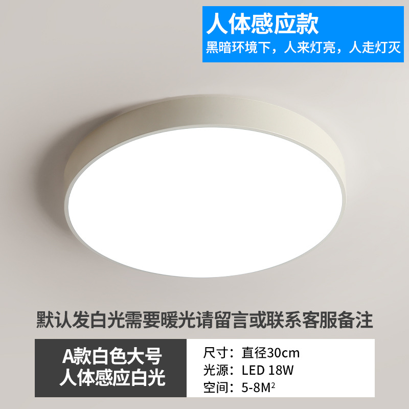 Cuerpo humano inducción entrada luz pasillo luz escaleras guardarropa balcón luz de techo moderno minimalista