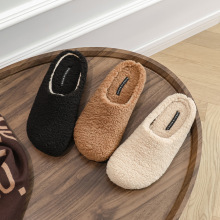 毛毛鞋女外穿小香风冬季加绒加厚包头毛拖鞋保暖羊羔毛豆豆棉鞋子