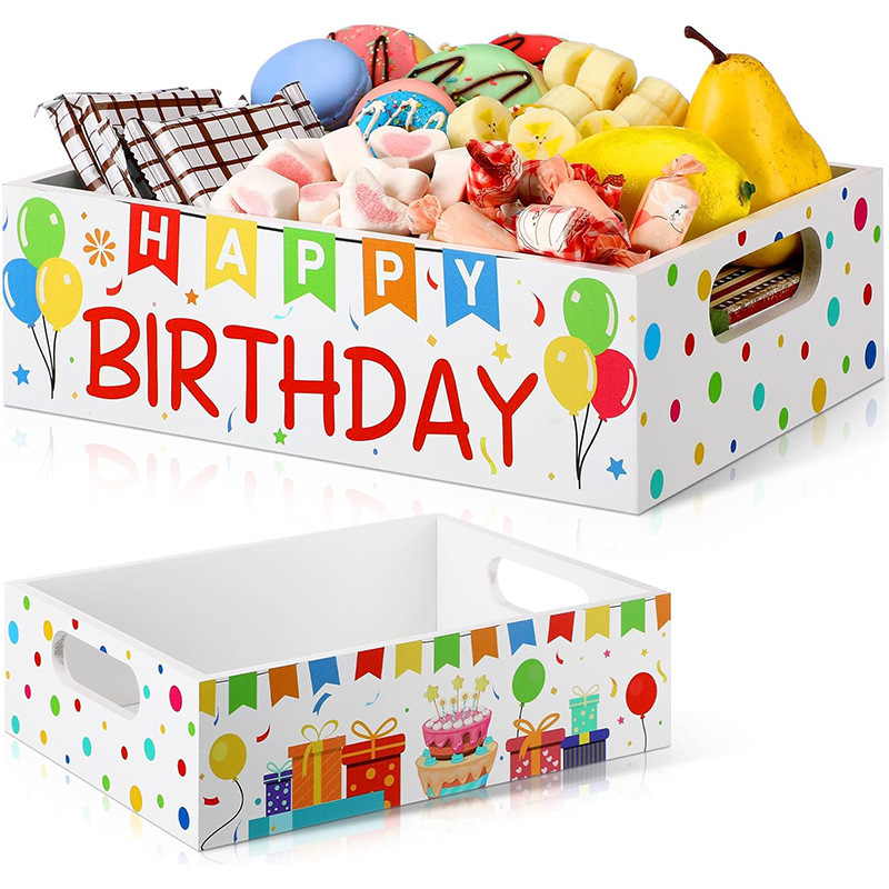 跨境生日派对电影之夜零食托盘木制爆米花可乐零食盘沙发懒人零食