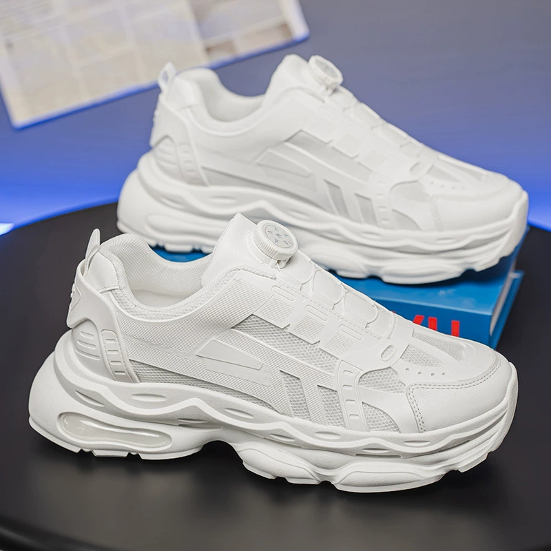 Весенние мужские туфли 2025 новые дышащие маленькие белые туфли мужские модные дикие кроссовки с толстой подошвой повседневные ботинки