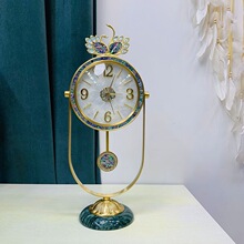 Desk clock 创意台式座钟客厅桌面2025年新款家用钟表摆件摆钟座