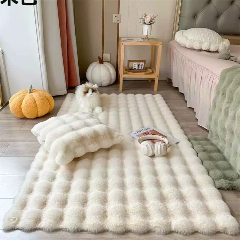 Трансграничное Специально для сливочного ветра плюшевые ковровые ковровые одеяла Пузырчатые коврики кровати одеяла для гостиной коврики коврики окна одеяла чайные столики