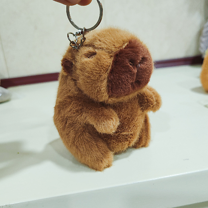 Capibara pony muñeca de peluche colgante bolsos colgante llavero lindos collares muñecas de pulsera transfronterizas