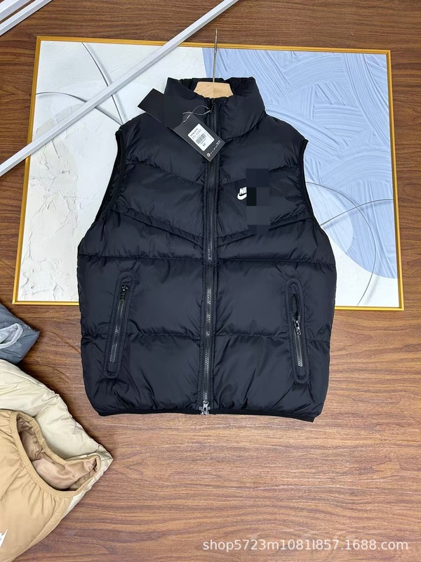 新款nk勾子外贸马甲男装秋冬新款运动外套祤绒棉棉服保暖背心|undefined
