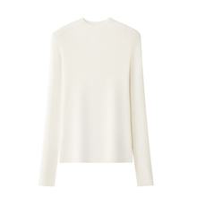 2025新款--一体无缝100羊毛半高领弹力-纯色长袖时尚百搭时尚女装