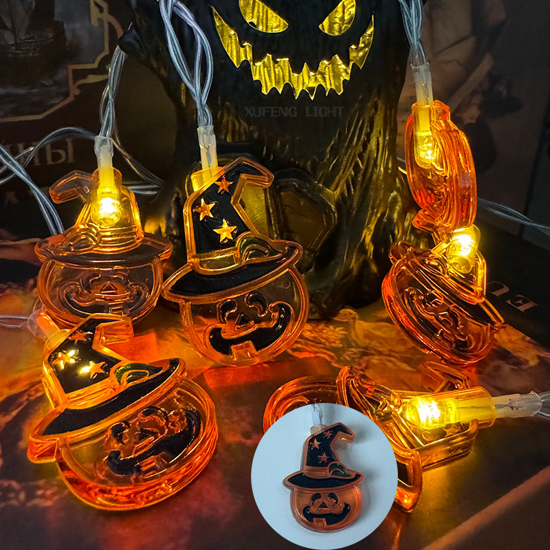 2025新型LEDクモ魔女ハロウィーン装飾灯パーティー鬼屋カボチャ雰囲気灯|undefined
