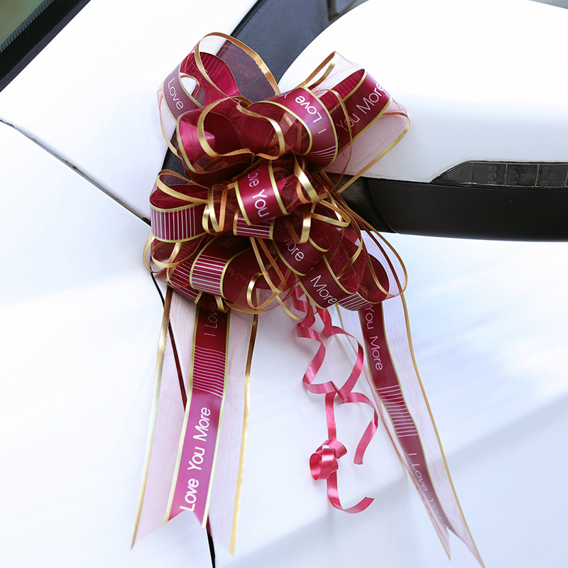 Heji festivo boda romántica decoración del coche boda decoración del coche arco coche tire flor cinta boda Boda boda suministros de la boda