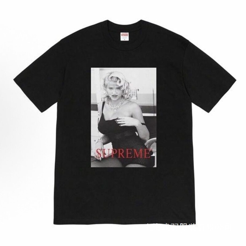 Sup Version Na-Nicole Smith Graphic Print Short-Sleeve T-Shirt White Black Loose Fit Wholesale
