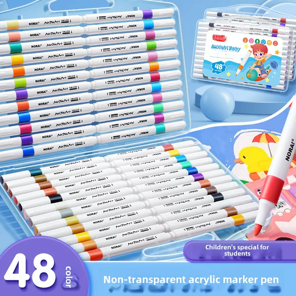 Noya Direct Liquid Acrylic Marker Pen Set with Soft Tip, Non-Transparent Color, for Students and Children DIY Painting, Wholesale in Stock
