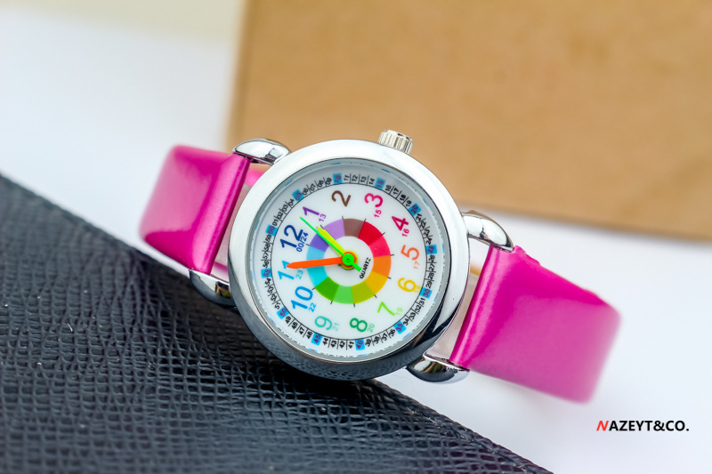 2021 nuevo reloj de cinturón para niños color palabra color anillo niños y niñas reloj de cuarzo