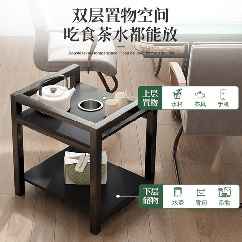 Side table, small coffee table, chess and card room, living room coffee table, rack, Chinese mahjong table with ashtray, tea rack, small tea table